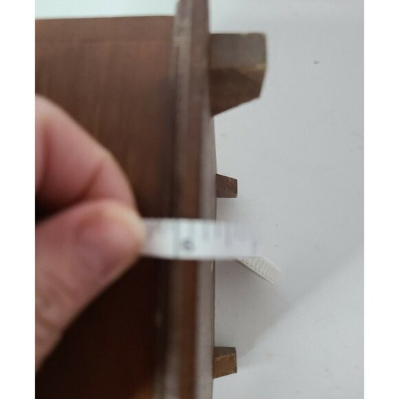 Vintage Wood Six Drawer Clear Glass Floral Lid Musical Jewelry Box Organizer - Picture 10 of 11